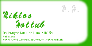 miklos hollub business card